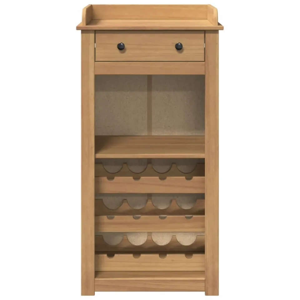 vidaXL Wijnkast Panama 57x40x111,5 cm massief grenenhout bruin, foto 3