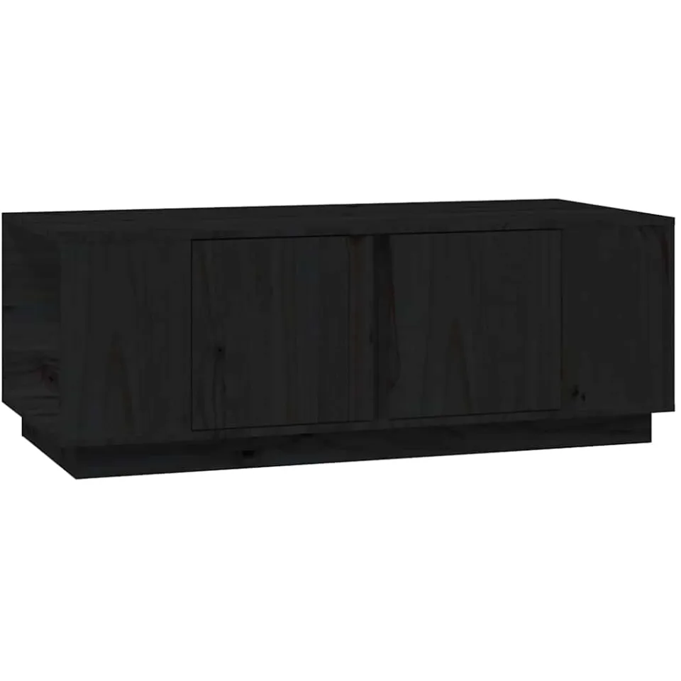 vidaXL Salontafel 110x50x40 cm massief grenenhout zwart