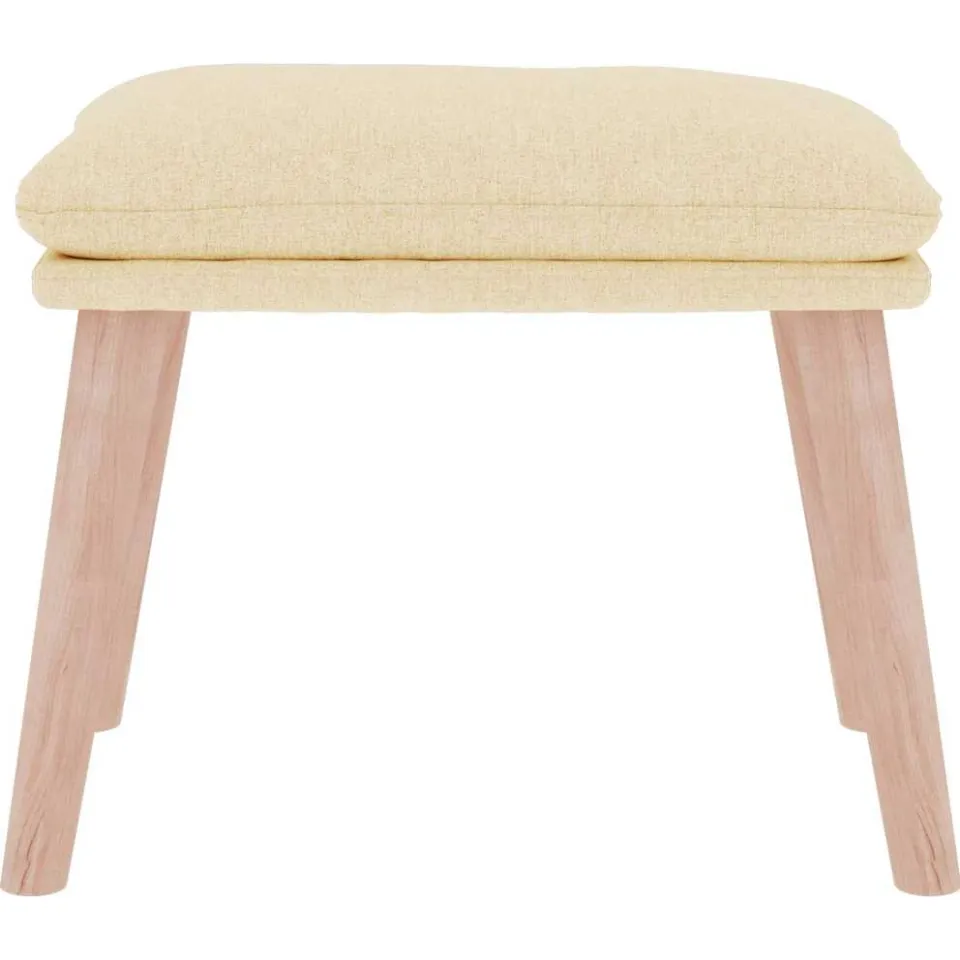 vidaXL Voetenbank 45x29,5x35 cm stof crèmekleurig