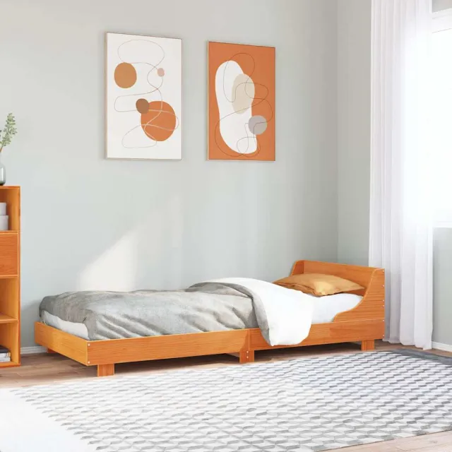 vidaXL Bedframe zonder matras massief grenenhout wasbruin 90x190 cm bruin