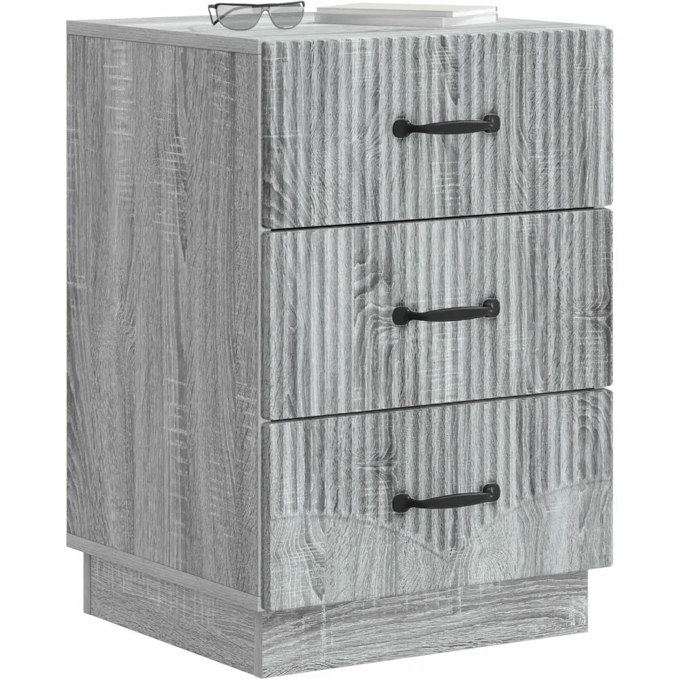 vidaXL Nachtkastje Grijs sonoma 43 x 41 x 63,5 cm Bewerkt hout