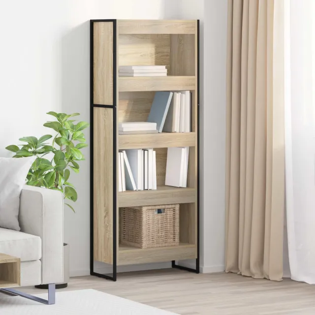 vidaXL Boekenkast 60 x 30 x 155 cm Bewerkt hout Sonoma bruin, foto 2