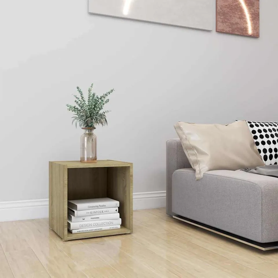 vidaXL Tv-meubel 37x35x37 cm bewerkt hout sonoma eikenkleurig, foto 4