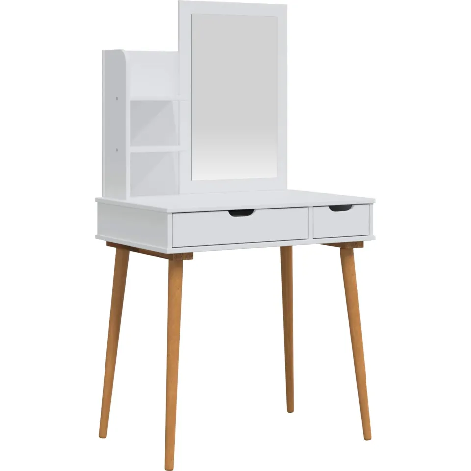 vidaXL Toilettafel Set FAUSKE 3 st Wit 76 x 50 x 143 cm, foto 3