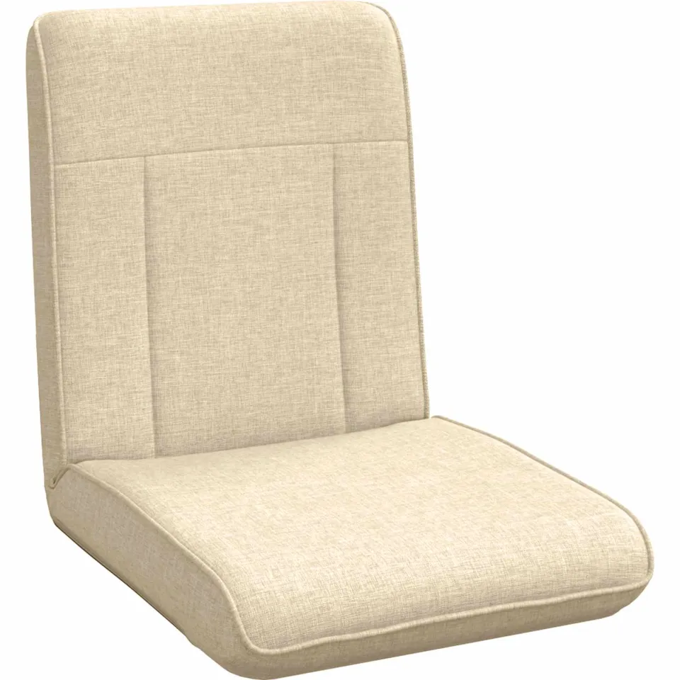 vidaXL Verstelbare vlo stoelen Crèmekleurig Stof