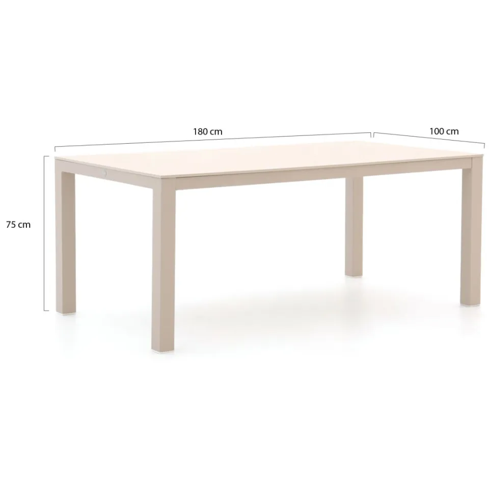 Suns Monte Vari dining tuintafel 180x100x75cm taupe, foto 3