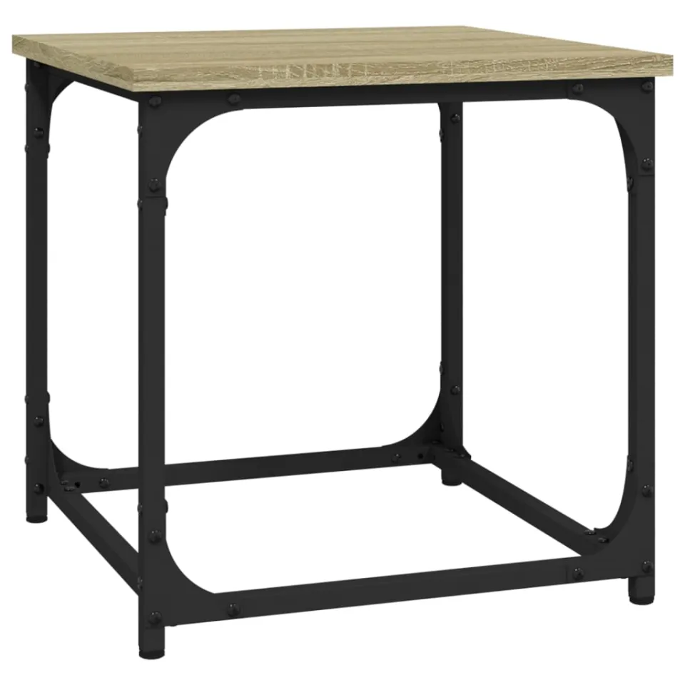 vidaXL Salontafel 40x40x40 cm bewerkt hout sonoma eikenkleurig Bruin