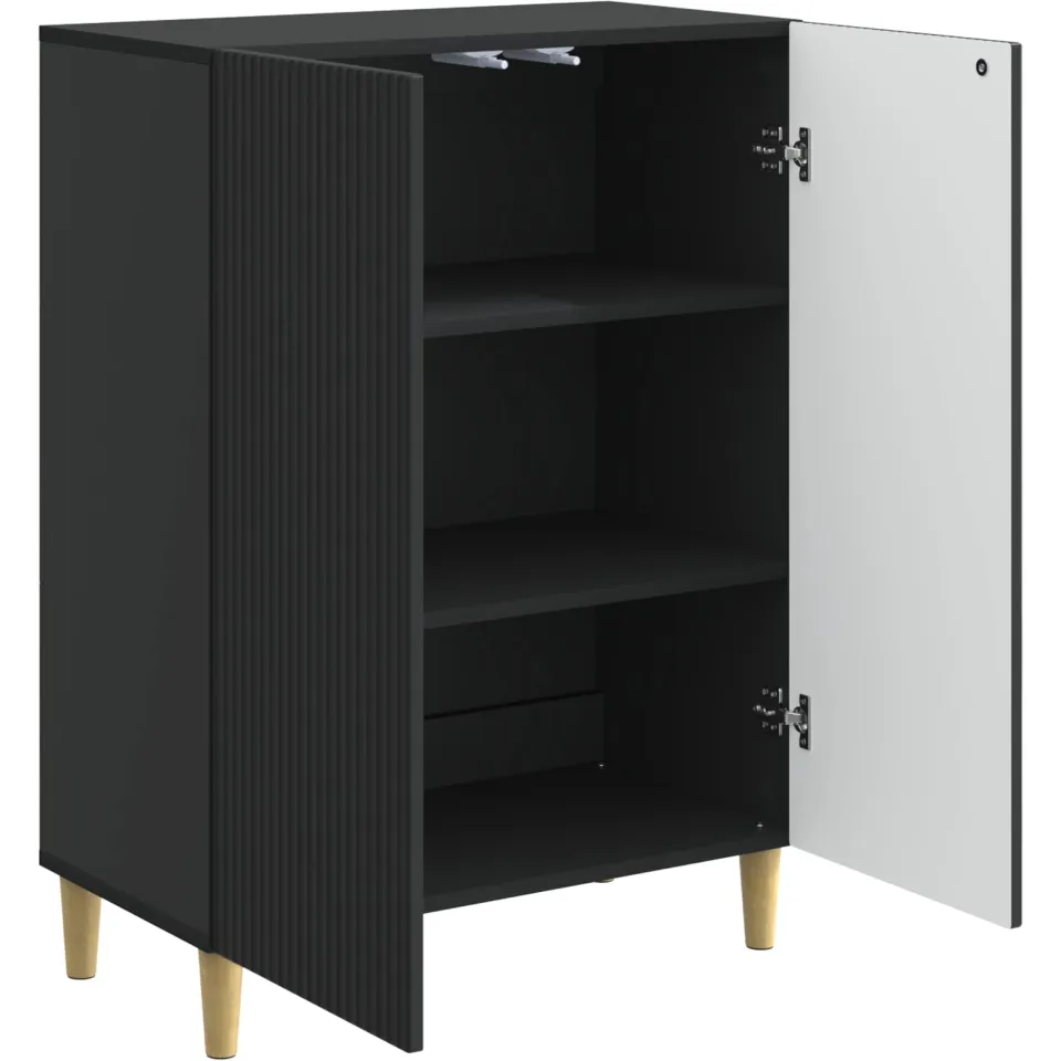 vidaXL Dressoir Zwart 66 x 34,5 x 90 cm Bewerkt hout, foto 3
