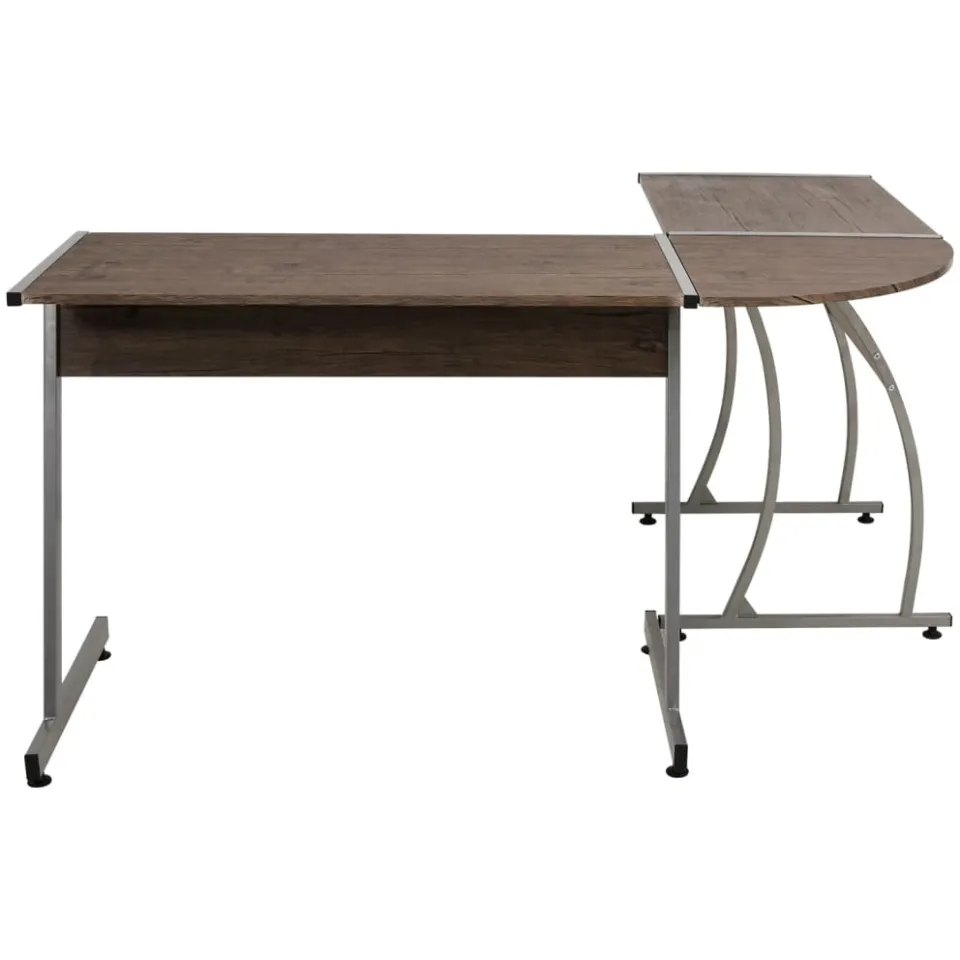 vidaXL Hoekbureau bewerkt hout bruin, foto 4