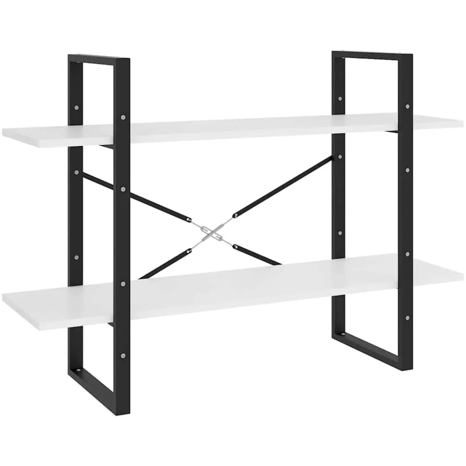 vidaXL Boekenkast met 5 schappen 100x30x175 cm bewerkt hout wit, foto 4