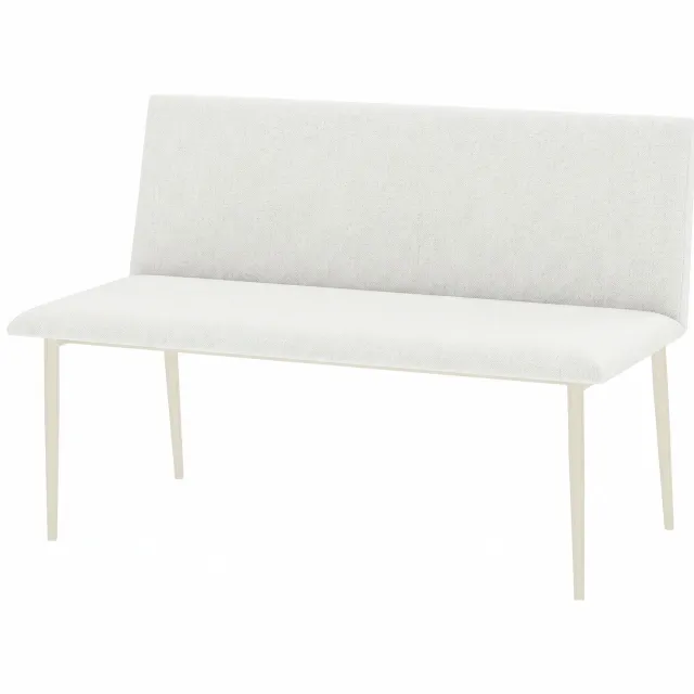 Homcom Dining Chair-Stoff in Leinenoptik-120 x 61,5 x 85 cm-Beige