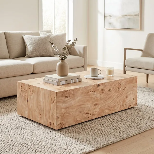 DESMIU Salontafel - Minimalistisch Design Met Houtlook - Modern Voor Woonkamer En Interieur - MDF - 90 X 50 X 30 Cm - Wood