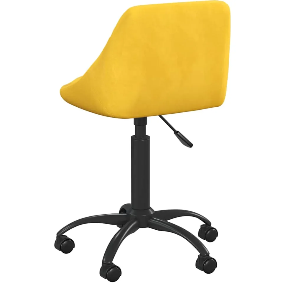 vidaXL Eetkamerstoel fluweel mosterdgeel, foto 4