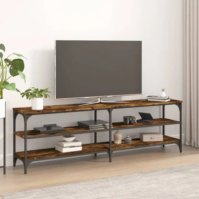 vidaXL Tv-meubel 160x30x50 cm bewerkt hout gerookt eikenkleurig Bruin