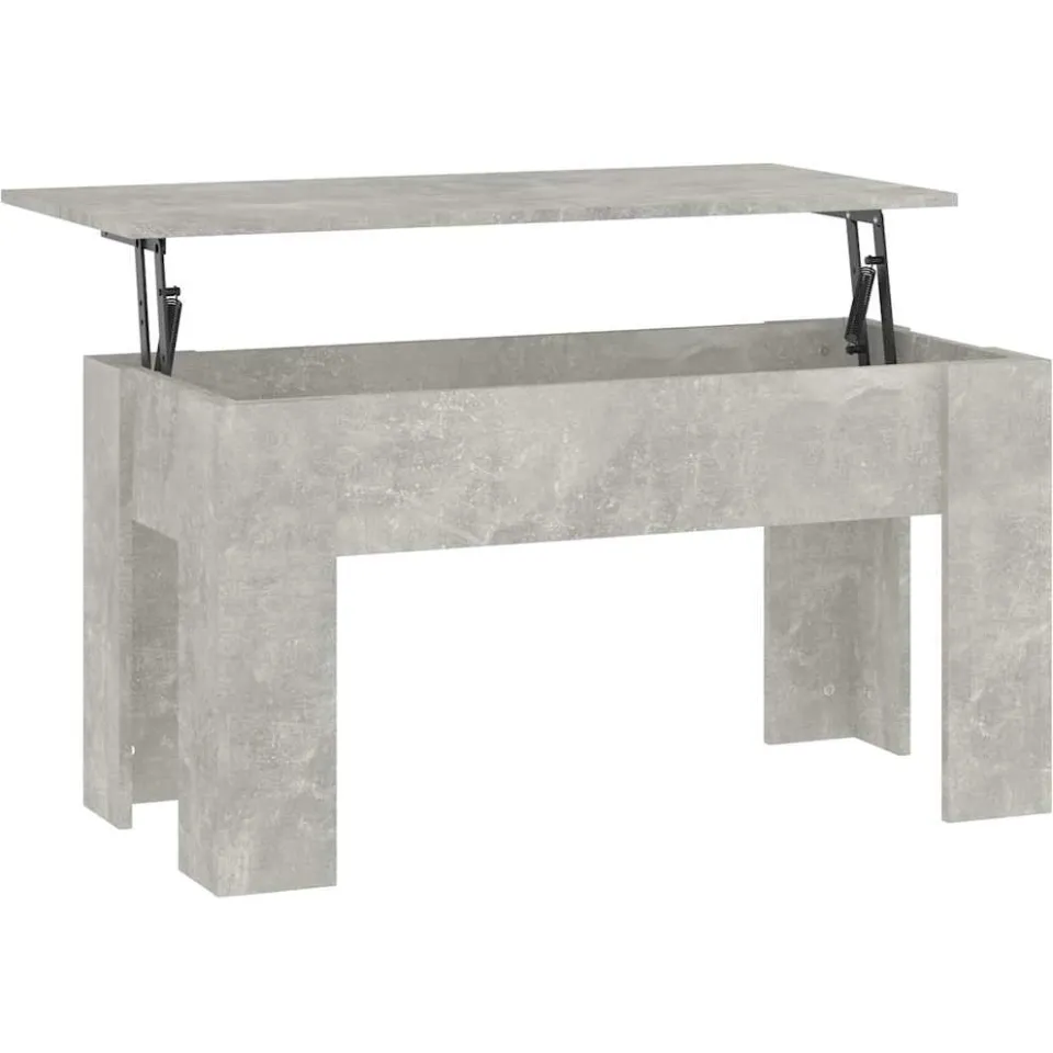 vidaXL Salontafel 101x49x52 cm bewerkt hout betongrijs