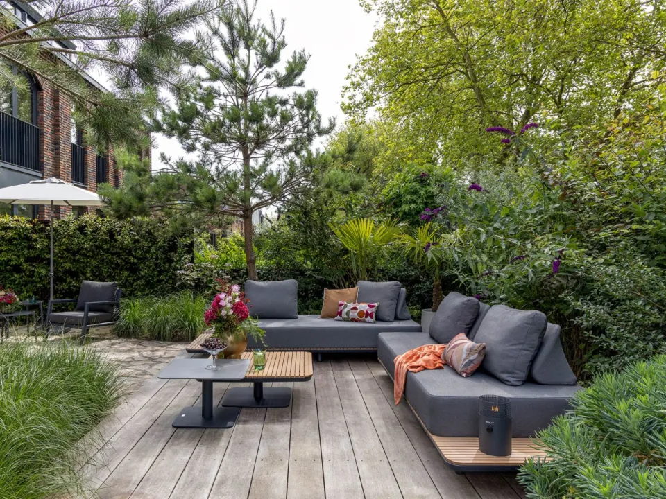 Bellagio tuinmeubelen Bellagio San Lupo hoek loungeset 5-delig 4-zits grijs, foto 4