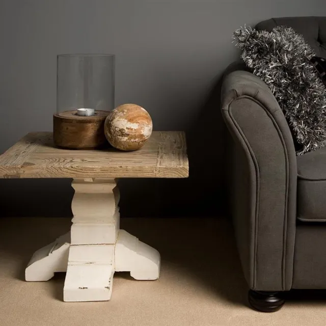 Tower Living Bijzettafel Amanda - Rond Wit Hout - Ø60x45cm
