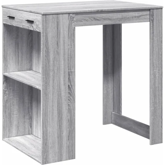 vidaXL Bartafel - 102x70x103,5 - cm - bewerkt - hout - grijs - sonoma - eikenkleur grijs sonoma eiken