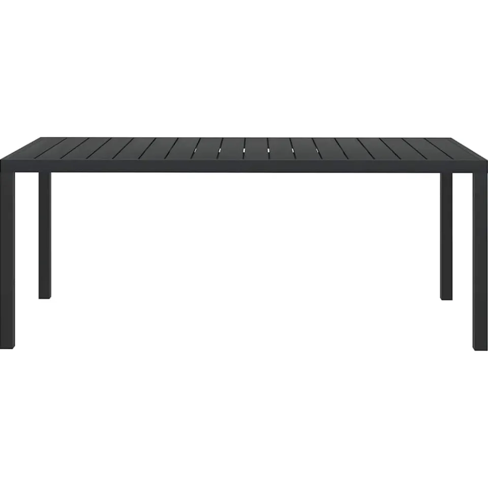 vidaXL Tuintafel 185x90x74 cm aluminium en HKC zwart