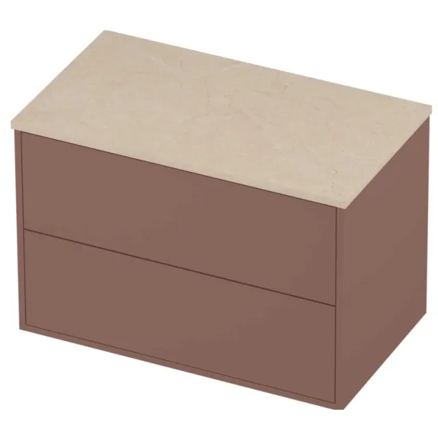 Proline Deck Badmeubelset Hardsteen Voor Grepen Symmetrisch 80x46x54 cm Sand Stone Beauty Blush Rosé Goud