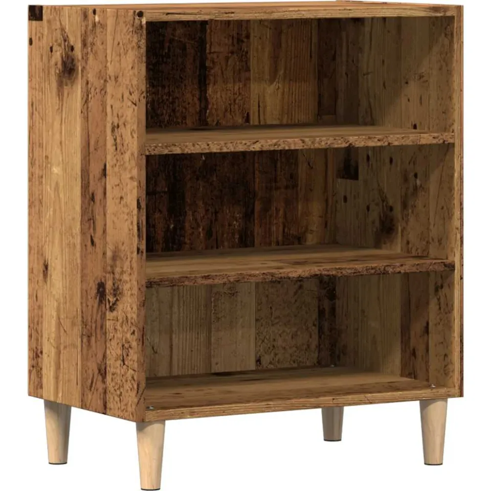 vidaXL Dressoir 57x35x75 cm bewerkt hout oud houtkleurig bruin, foto 3