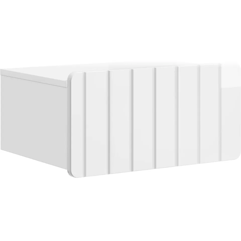 vidaXL Wandbeugel Bedkast Hoogglans Wit 49 x 34,5 x 24 cm Bewerkt hout