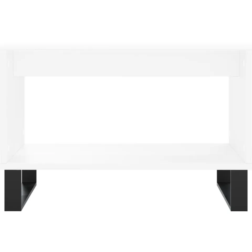 vidaXL Salontafel 60x50x40 cm bewerkt hout wit, foto 3