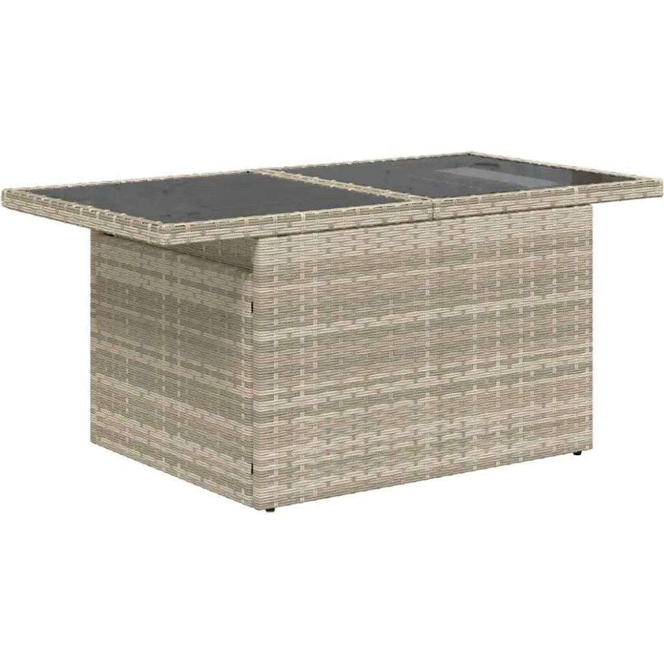 vidaXL 8-delige Loungeset met kussens poly rattan lichtgrijs grijs, foto 4