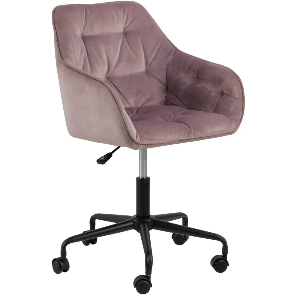 Bendt Loren Velvet bureaustoel dusty rose