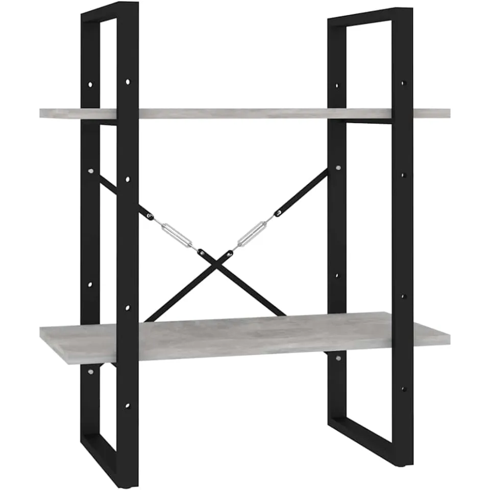 vidaXL Boekenkast met 5 schappen 60x30x175 cm bewerkt hout betongrijs