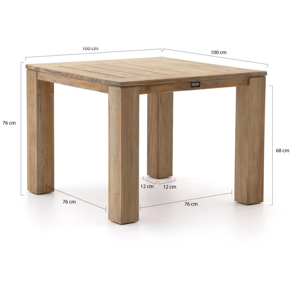 Intenso Furniture Intenso Tropea/ROUGH-X 100cm dining tuinset 3-delig, foto 4
