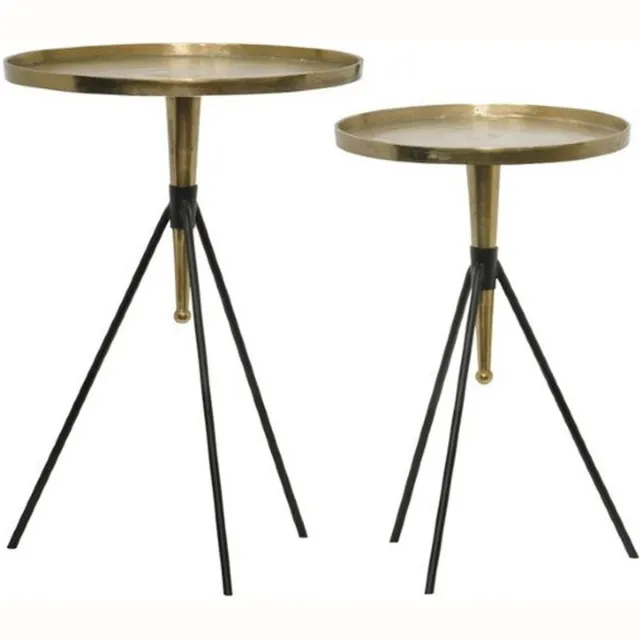 Moods Collection Ronde Bijzettafel Set | Moods Goud
