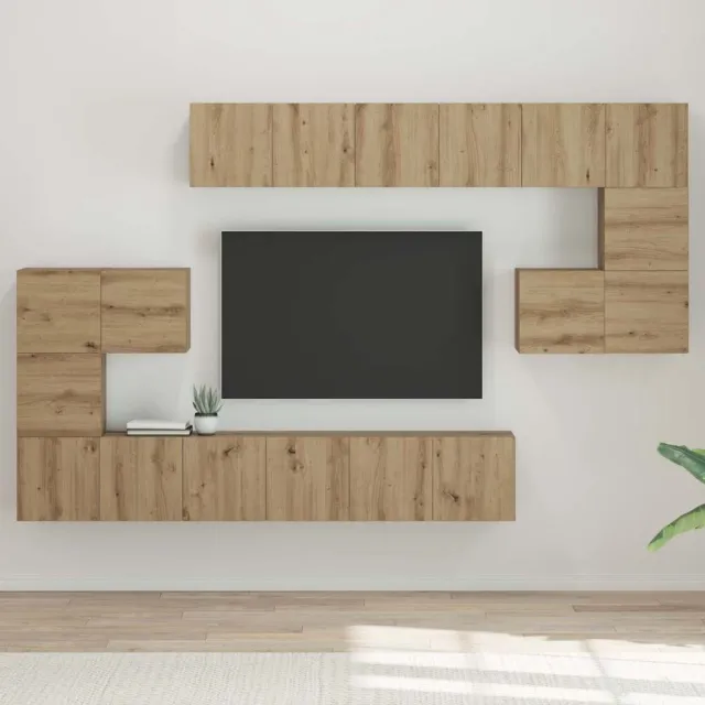 vidaXL Tv-meubelset 10 st 60 x 30 x 30 cm Artisan Eiken Bruin