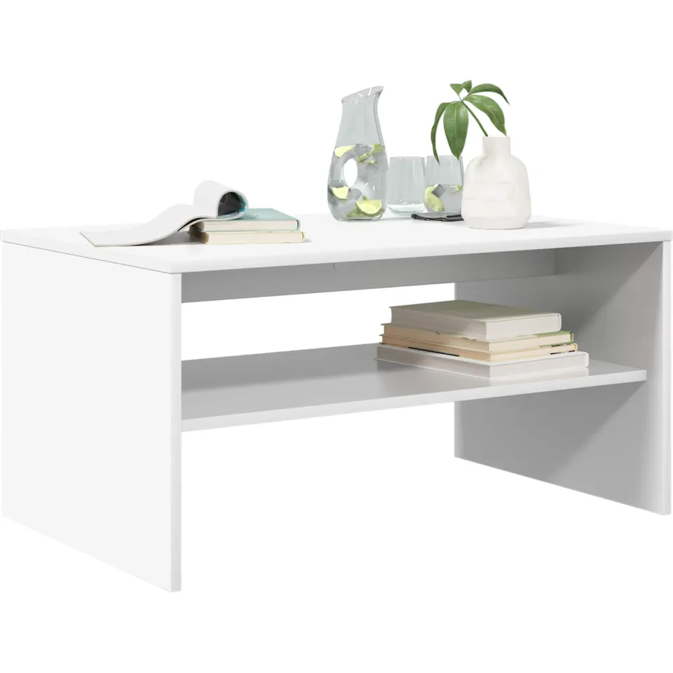 vidaXL Salontafel Wit 80 x 50 x 40 cm Bewerkt hout