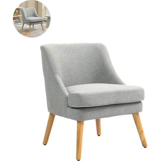 GranMaison Fauteuil - Relaxzetel - Relaxstoel - Relaxfauteuil - Stoel - Voor één Persoon - Lichtgrijs