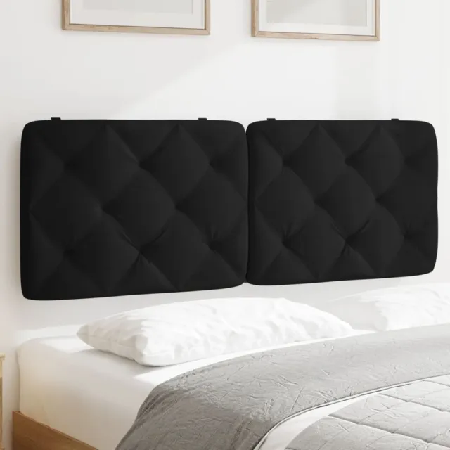 vidaXL Hoofdbordkussen 140 cm fluweel zwart