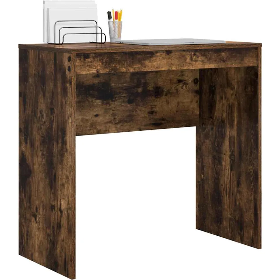 vidaXL Bureau Gerookt eiken 80 x 40 x 76 cm Bruin