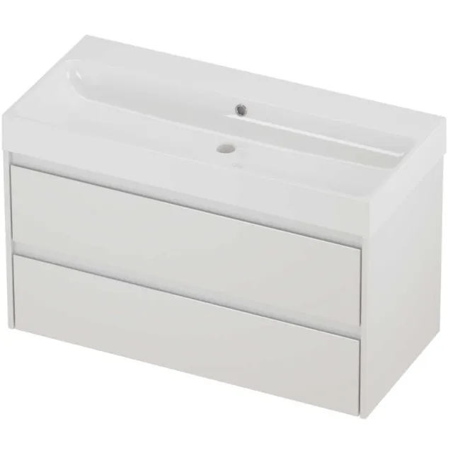 Proline Podium Badmeubelset Polystone Loft 100x46x62 cm Glans Wit Glans Wit