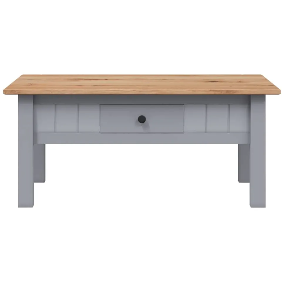 vidaXL Salontafel Panama Range 100x60x43,5 cm massief grenenhout grijs, foto 4