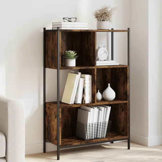 vidaXL Boekenkast 72x28x109 cm bewerkt hout gerookt eikenkleurig, foto 2