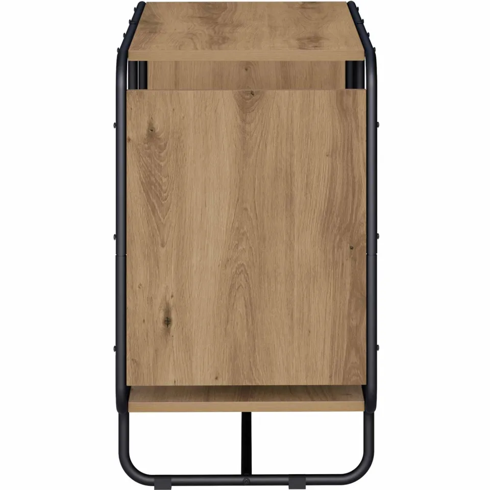 vidaXL Dressoir Artisanaal eiken 80 x 37.5 x 64.5 cm Bewerkt hout, foto 4