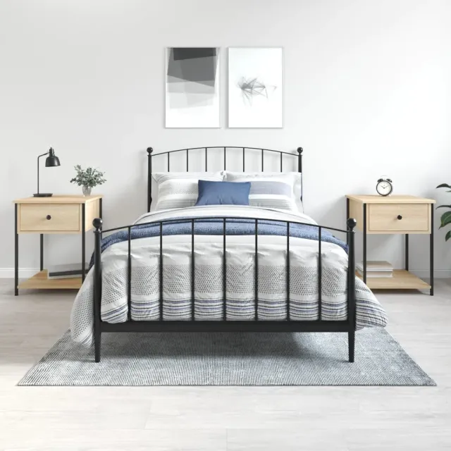 vidaXL Nachtkastjes 2 st 44x45x58 cm sonoma eikenkleurig, foto 2