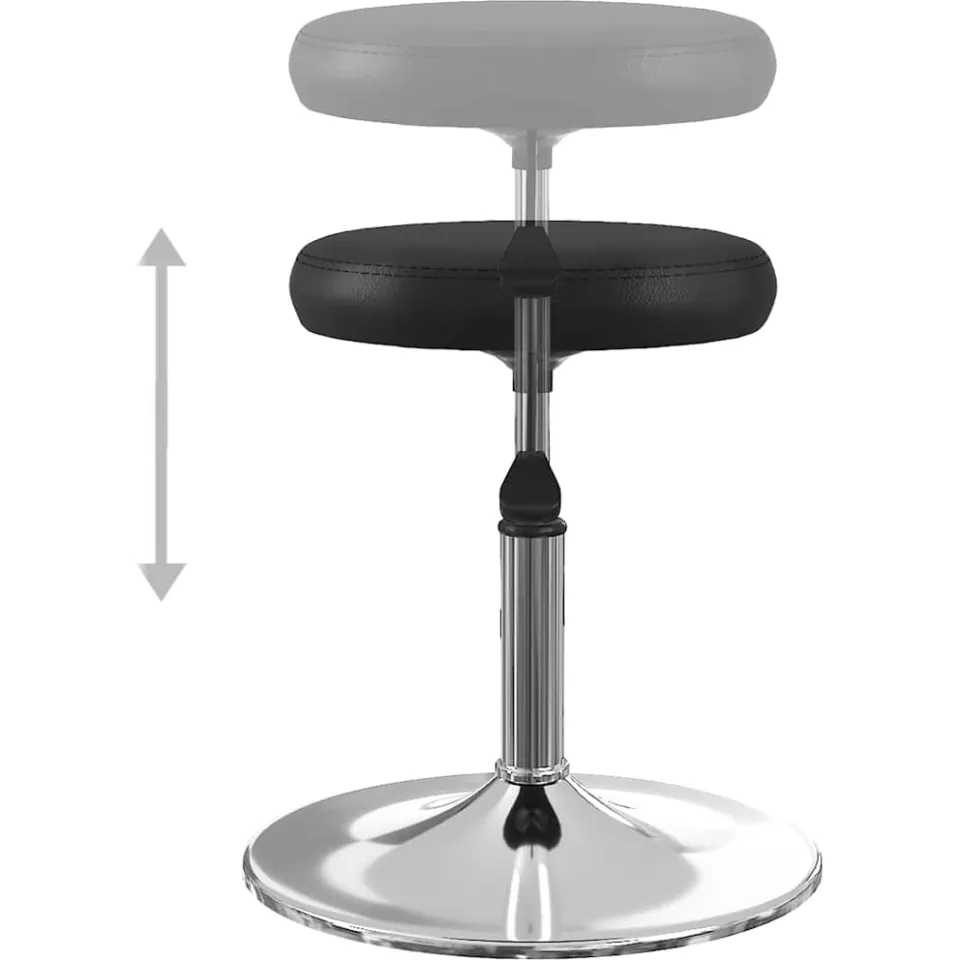 vidaXL Eetkamerstoelen 4 st kunstleer zwart, foto 3