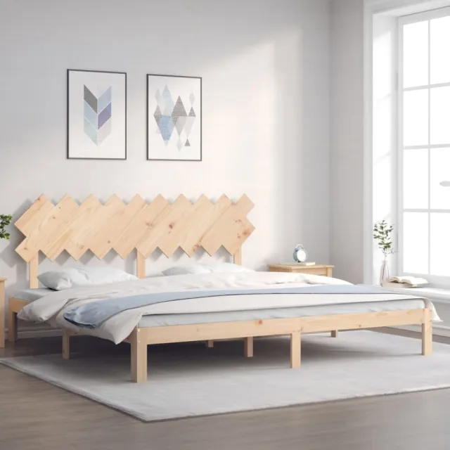 vidaXL Bedframe zonder matras massief grenenhout 200x200 cm bruin