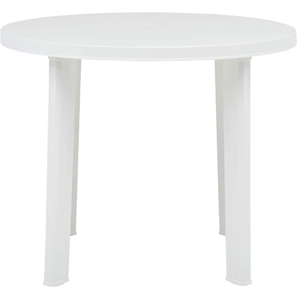 vidaXL Tuintafel 89 cm kunststof wit, foto 2