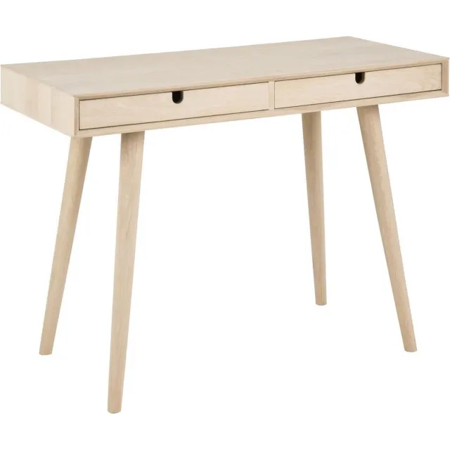 Actona Bureau Cedro 100cm, 2 lades - witte eik - Actona - Secretaires - Wit; Bruin - Fineer; Hout - Secretaires