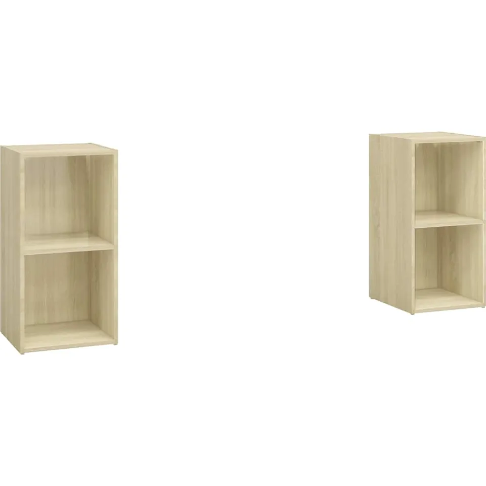 vidaXL Tv-meubelen 2 st 72x35x36,5 cm bewerkt houtsonoma eikenkleurig, foto 3