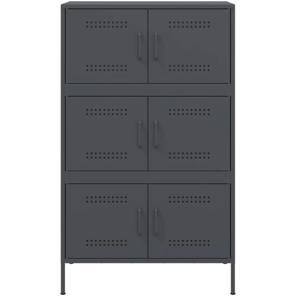 vidaXL Hoge kast 68x39x113 cm staal antracietkleurig, foto 4