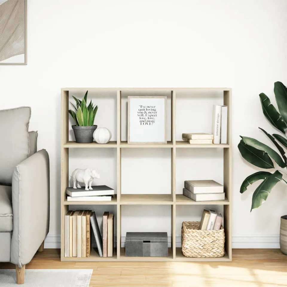 vidaXL Kamerscherm / boekenkast 102x29x103,5 cm hout sonoma eikenkleur, foto 2