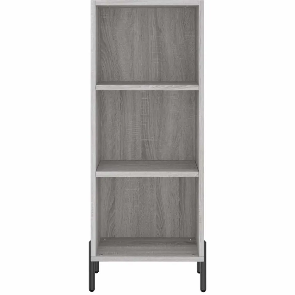 vidaXL Dressoir 34,5x32,5x90 cm bewerkt hout grijs sonoma eikenkleurig